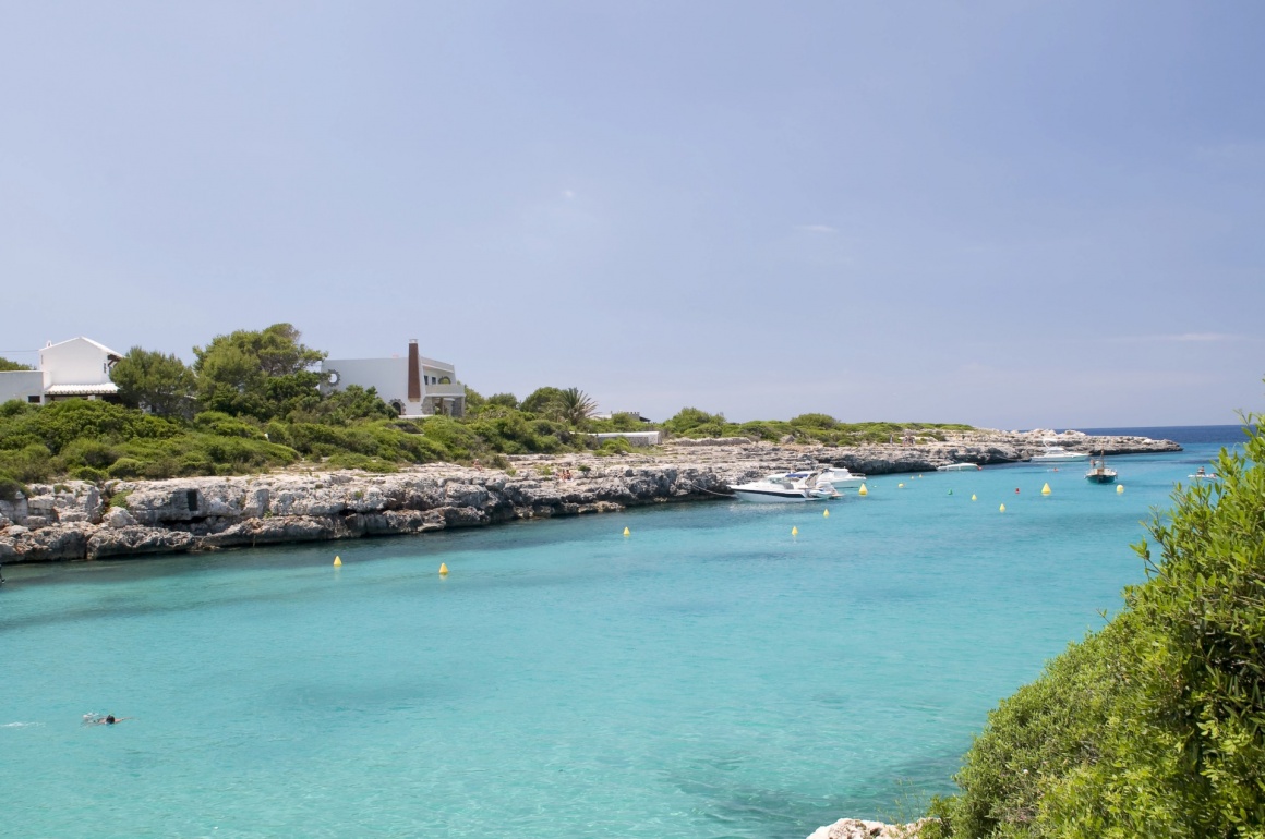 'Menorca Cala Santandria boats and sea view' - Menorca