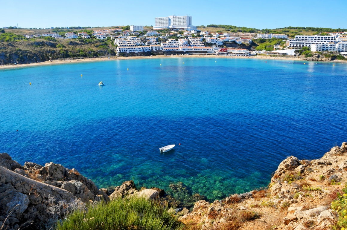 'view of Arenal d'es Castell beach in Menorca, Balearic Islands, Spain' - Menorca