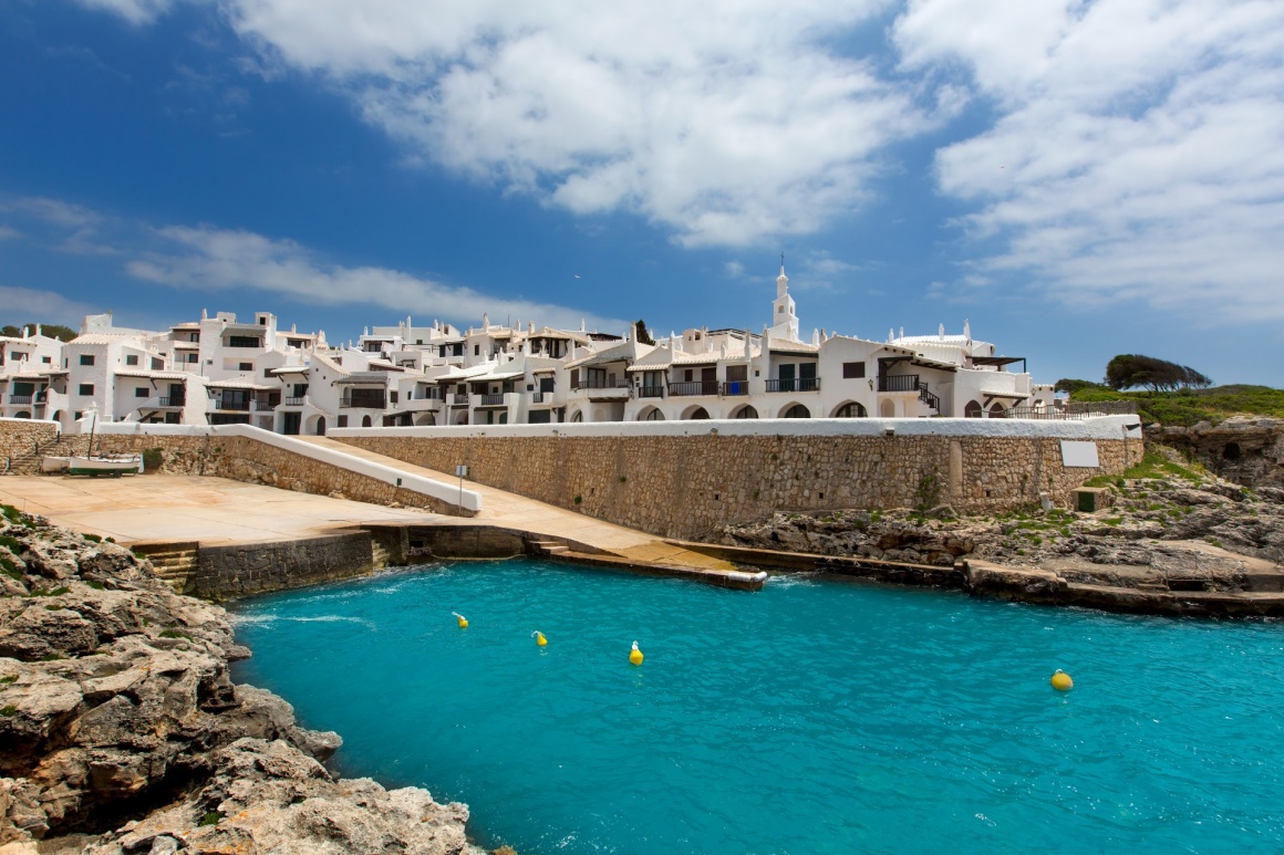 'Binibequer Vell in Menorca Binibeca white village Sant Lluis at Balearic Islands' - Menorca